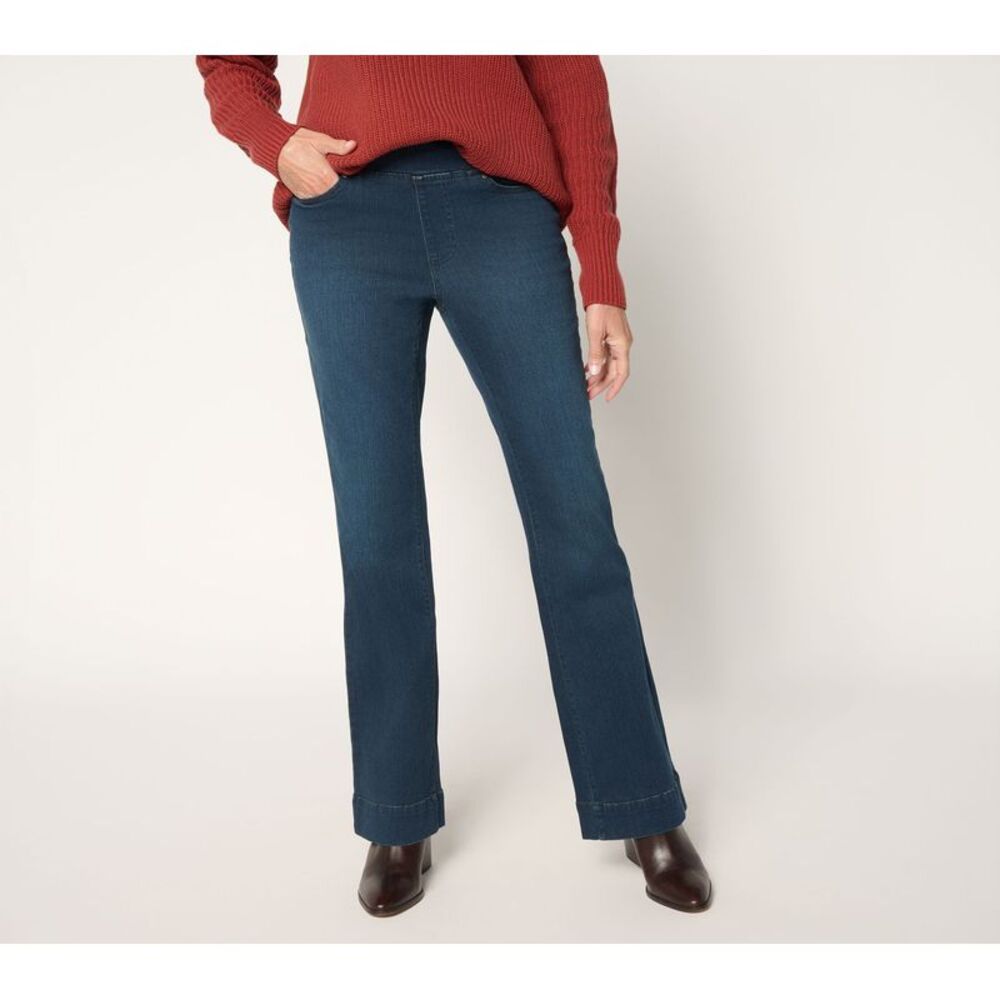 Belle by Kim Gravel Women's Pants Sz 2 TripleLuxe Denim Boot Cut Blue A696713